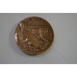 A limited edition World War I commemorative bronze medal, no 0324/1914, 81mm diameter, 13oz.