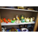 A Beswick barn owl; together with Charlton ware and others.