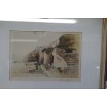Reginald Barker, 'Clovelly Harbour'; 'Lynmouth Harbour', a pair, each signed in pencil, colour