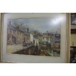 Eric Evans, Mousehole, Cornwall, signed, watercolour, 35 x 51.5cm.