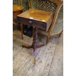 A 19th century mahogany drop leaf tripod table, 34.5cm wide.