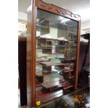 A modern Chinese hardwood display cabinet, 75cm high.