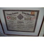 A Steaua Romana 500 lei share certificate.