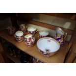 An early 19th centuary English porcelain Imari part tea set.