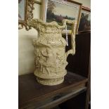 A Victorian smear glazed jug, by Charles Meigh & Son, 28cm high.