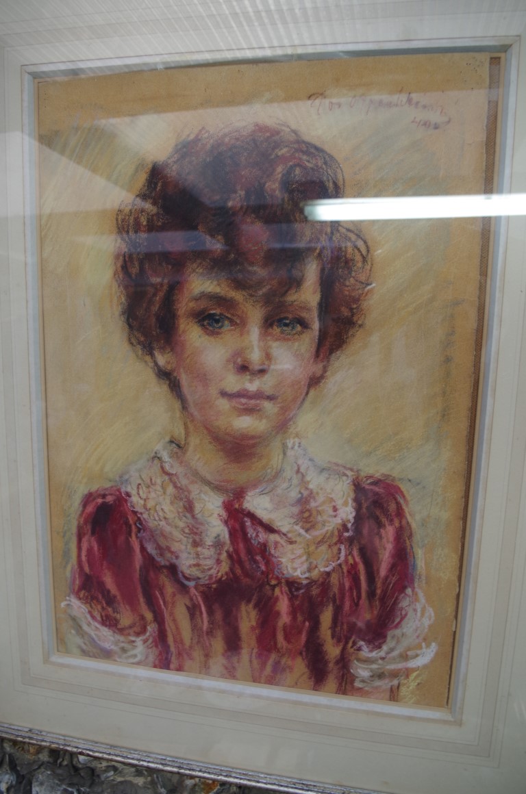 Joseph Oppenheimer; head and shoulders portrait of a young girl, signed and dated '40, pastel, 52