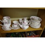 A Royal Albert 'Lavender Rose' pattern tea and dinner service.