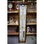 A mahogany Admiral Fitzroy's barometer.