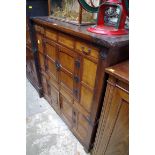 An antique Chinese hardwood and pine side cabinet, 113cm wide.