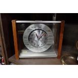A vintage Lord King battery operated World Time clock, 23.5cm wide.
