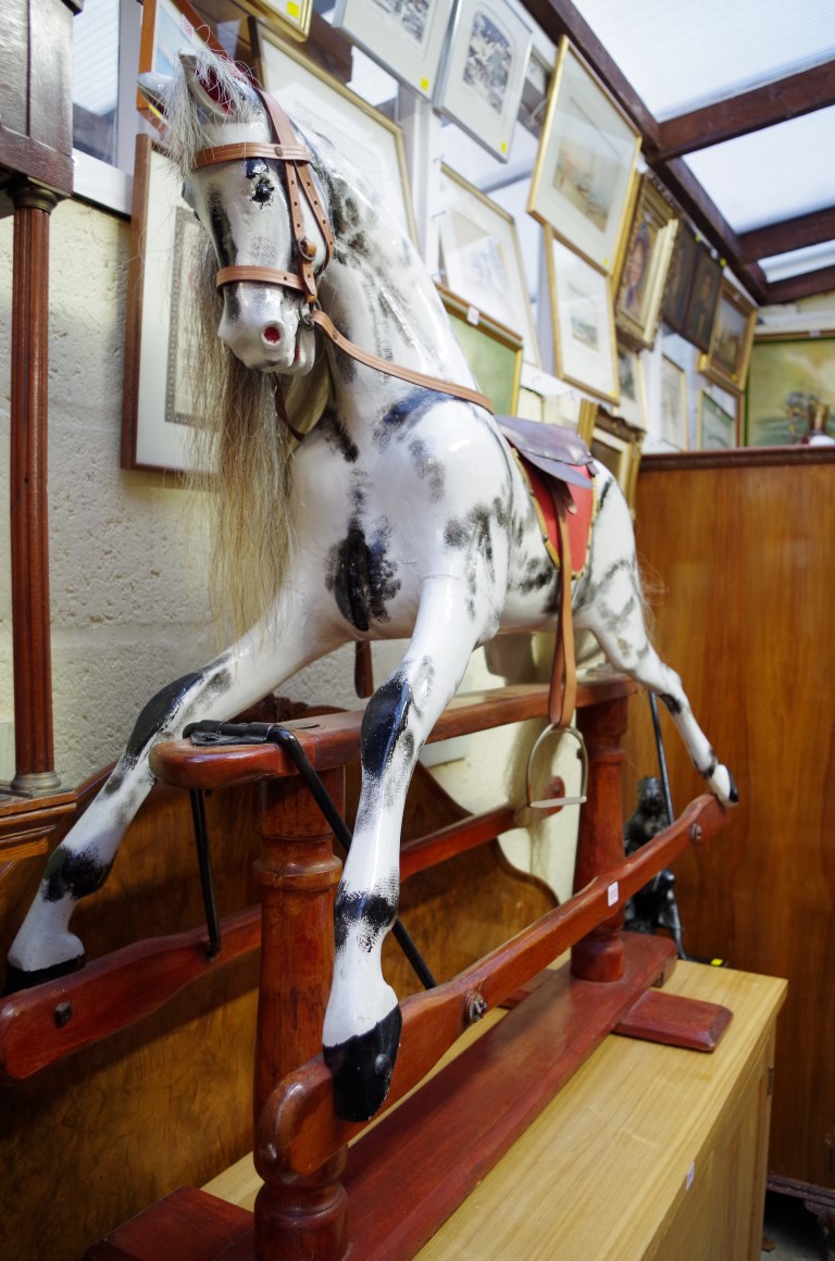 An old dappled grey rocking horse. - Image 2 of 2