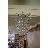 Two similar bag chandeliers.