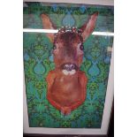 J Nors, 'Queer Deer', signed, artists proof, colour print, I.82 x 53.5cm.