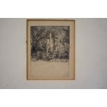 Edna Clarke Hall, two Wuthering Heights etchings; together with two further etchings; and two