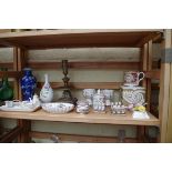 A mixed group of English ceramics, to include a collection of Spode miniature items; together with a