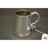 A provincial George I silver baluster tankard, by Francis Batty ll, Newcastle 1724, 9cm, 182g.