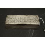 A Portuguese silver rectangular snuff box, 1843-53, 9cm.