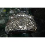 An Art Nouveau silver evening purse, by Charles Westwood & Sons, Birmingham 1908, 12cm, 124g