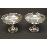 A pair of silver pierced sweetmeat dishes, by Fenton Russell & Co, Birmingham 1931, 8.5cm, 166.5g