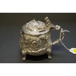 An unusual George lll Britannia standard silver lidded pot, by Edward Farrell, London 1816, possibly