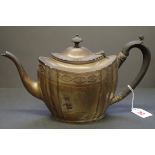 An Edwardian silver teapot, by George Nathan & Ridley Hayes, Chester 1908, 45.5cm, 529g.