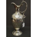 A Victorian silver ewer, by John, Edward, Walter & John Barnard,  London 1872, 32cm, 607.5g.