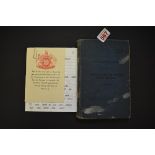 A Royal Canadian Airforce Log Book, to F/Lt William Herbert Watson 926210 Observer Navigator,