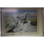 Robert Taylor, 'Duel of Eagles', signed by Douglas Bader and Adolf Galland, additionally signed by