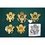 Six US Army Airforce Officer cap badges, to include examples by Ludlow of London and Meyer, (6).