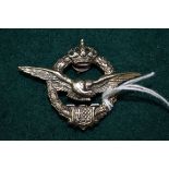 A silver gilt Royal Yugoslav Airforce pilots badge, by Kovnika Sorlini, numbered 1848, 64mm.