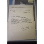 An album containing autograph correspondence, primarily in relation to Bomber Command Reunion