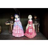 Four Royal Doulton figures, comprising: 'A Victorian Lady', HN728, (s.d.); 'Sabbath Morn'; 'The