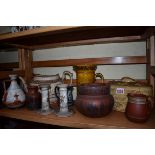 A group of 19th century English pottery, to include Prattware; and a Caneware tureen and cover.