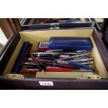 A collection of vintage pens.