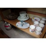 A mixed lot of ceramic, to include: a set of six Royal Worcester coffee cans and saucers.