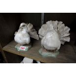 Two Rosenthal porcelain doves.