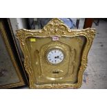 A 19th century style gilt wood rahmenuhr clock, the dial inscribed 'Carson & Co, London', 55 x 42cm,