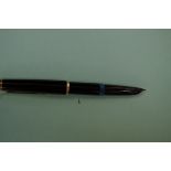 A vintage Mont Blanc No. 32 black fountain pen.