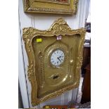 A 19th century style gilt wood rahmenuhren clock, the dial inscribed 'Carson & Co, London', 55 x