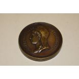 An 1850 French box seditious medal, containing eight small medals,'Voila the best of the Republics'