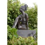 Garden Sculpture: ▲ David Williams Ellis Seated nude model Monogrammed, numbered 2/9