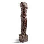 Garden Sculpture: ▲ Paul Vanstone Female torso Rosso Levanto serpentine marble 170cm high