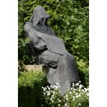 Garden Sculpture: ▲ William Lazard Monk in contemplation Fibreglass 170cm high