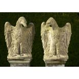 Architectural/Garden Statuary: A pair of composition stone eagles2nd half 20th century91cm high