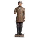 Collectables/Firefighter: An unusual painted wood figure of a French Pompiermid 20th century100cm