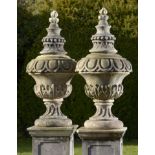 Architectural: A pair of composition stone finials2nd half 20th century130cm high