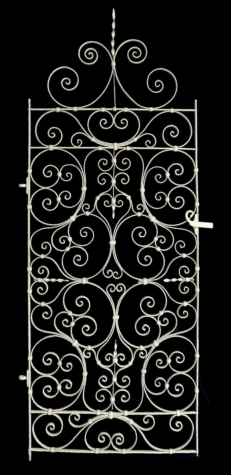 Architectural: A wrought iron gatelate 19th century163cm high by 63cm wide