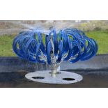 Modern Sculpture/Water Feature: ▲ Neil WilkinBlue Flower Fountain60cm high by 100cm wideSince