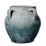 Antiquities: A Persian turquoise glazed pottery jarlate Sassanian or early Islamic10th/11th