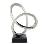 Modern Sculpture: † Infinity CurveStainless steel on marble plinth54cm high